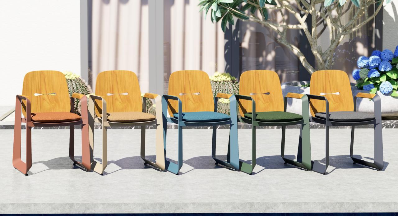 Movex dining chair (aluminium panel)