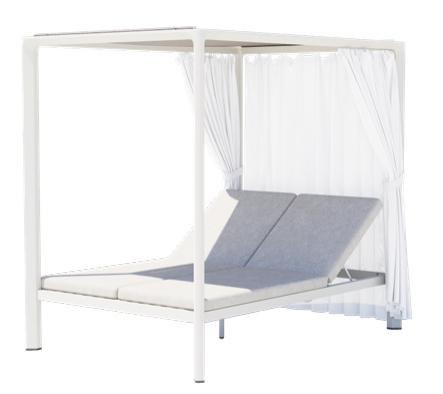 Moss sun lounger (with cushion)