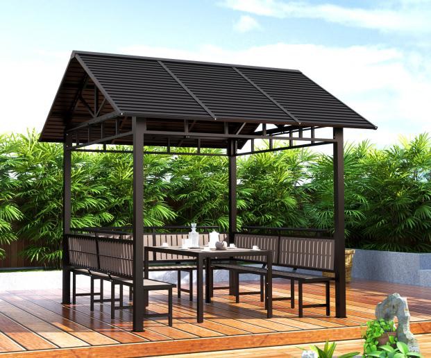 Single gazebo, hip roof