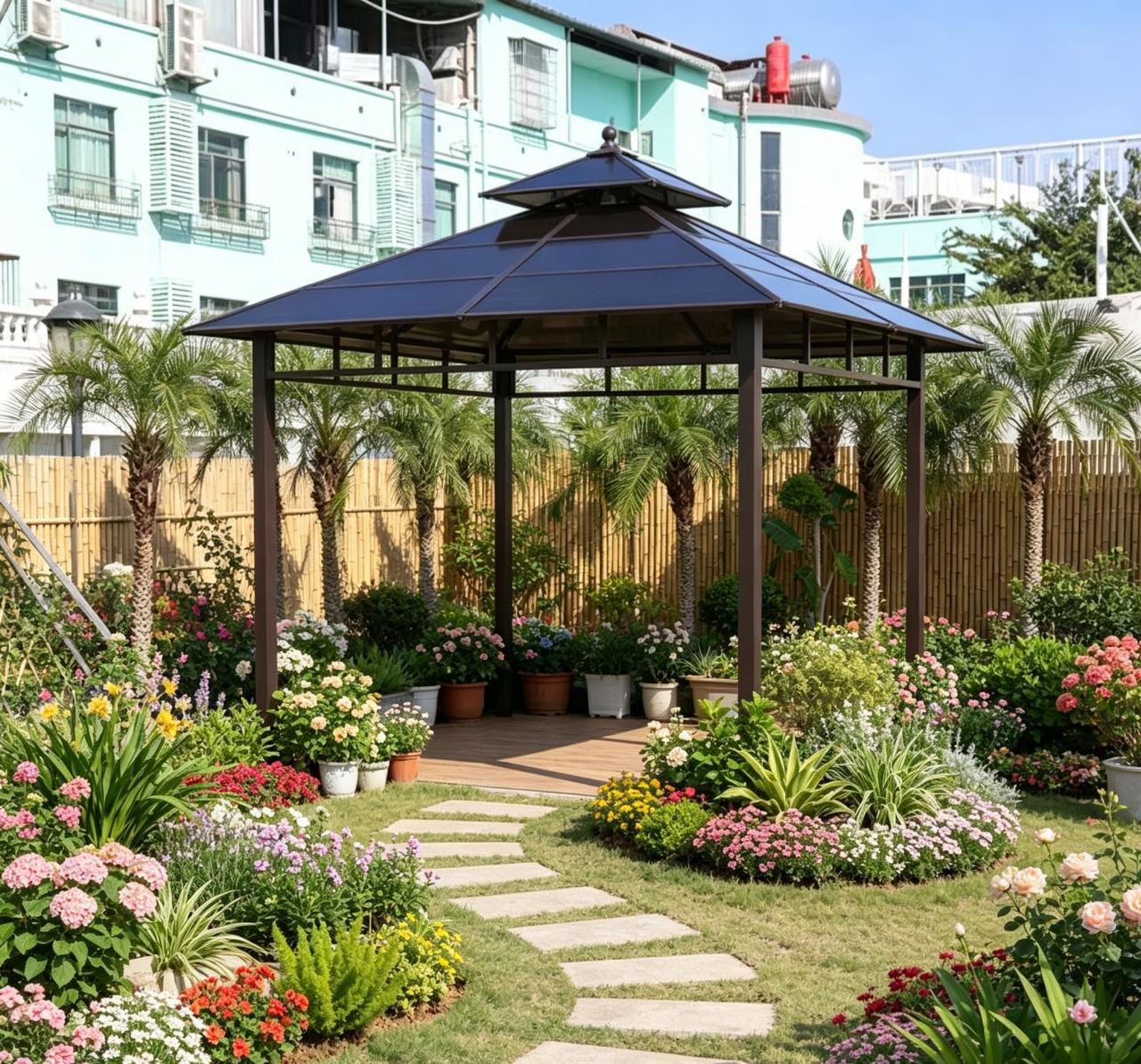 Polycarbonate leisure pavilion