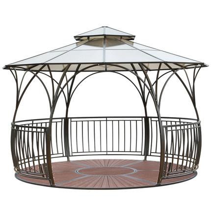 Round iron-frame canopy