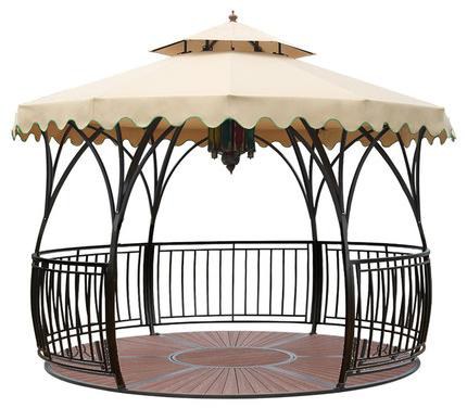 Round iron-frame canopy
